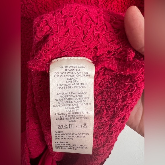 NWT BY ANTHROPOLOGIE RUFFLE-TRIM TEXTURED MINI DRESS Size Small - Picture 8 of 16